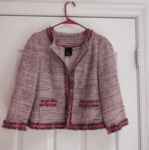 DKNY Women's Blazer in Pink Tweed Size 36 (S)